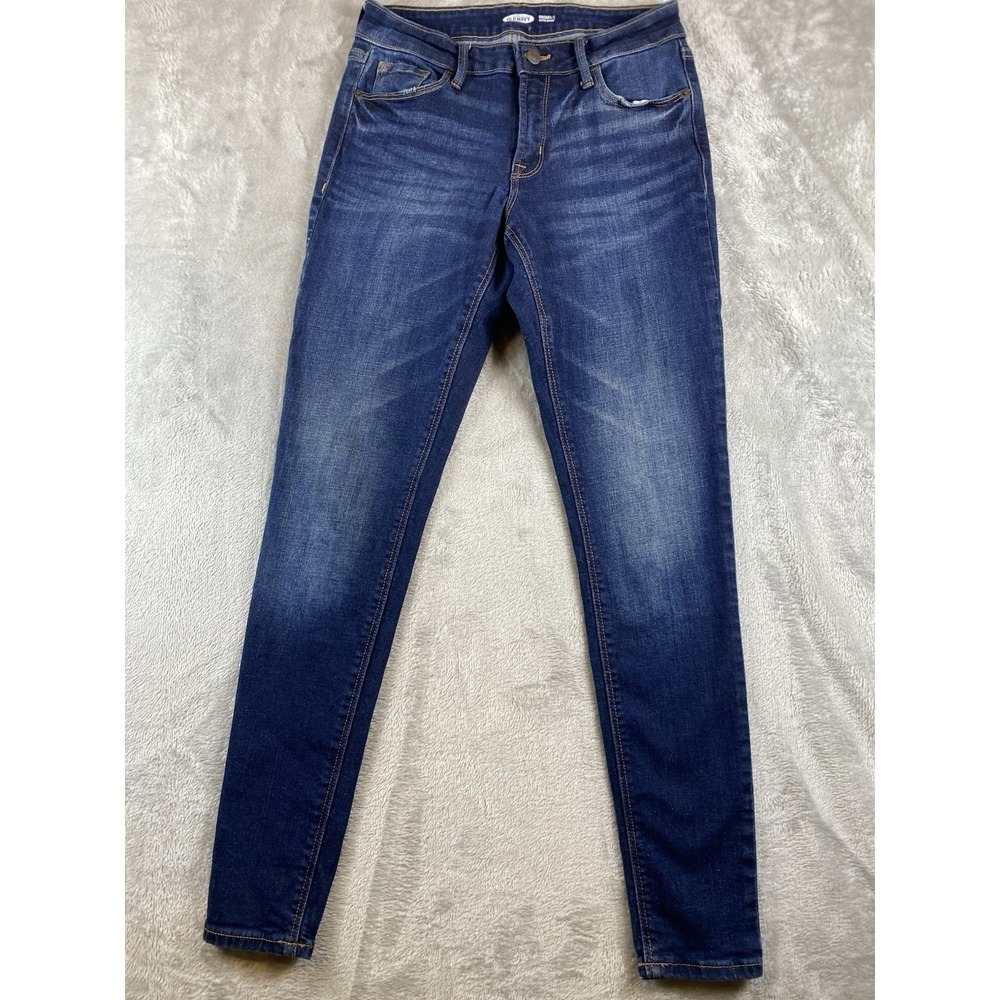 Old‎ Navy Womens Jeans Mid-Rise Rockstar Super Skinny Size 4L 27x30 Whisker Med